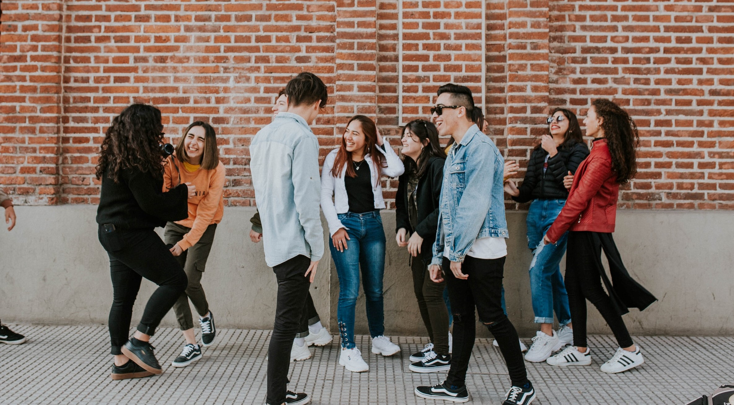 Group of people smiling and having fun